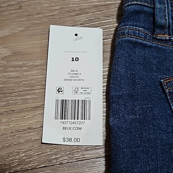 true craft Denim Mid-Rise Shorty Stretch Blue Jean Shorts 3" Inseam Women's 10 - Picture 3 of 16